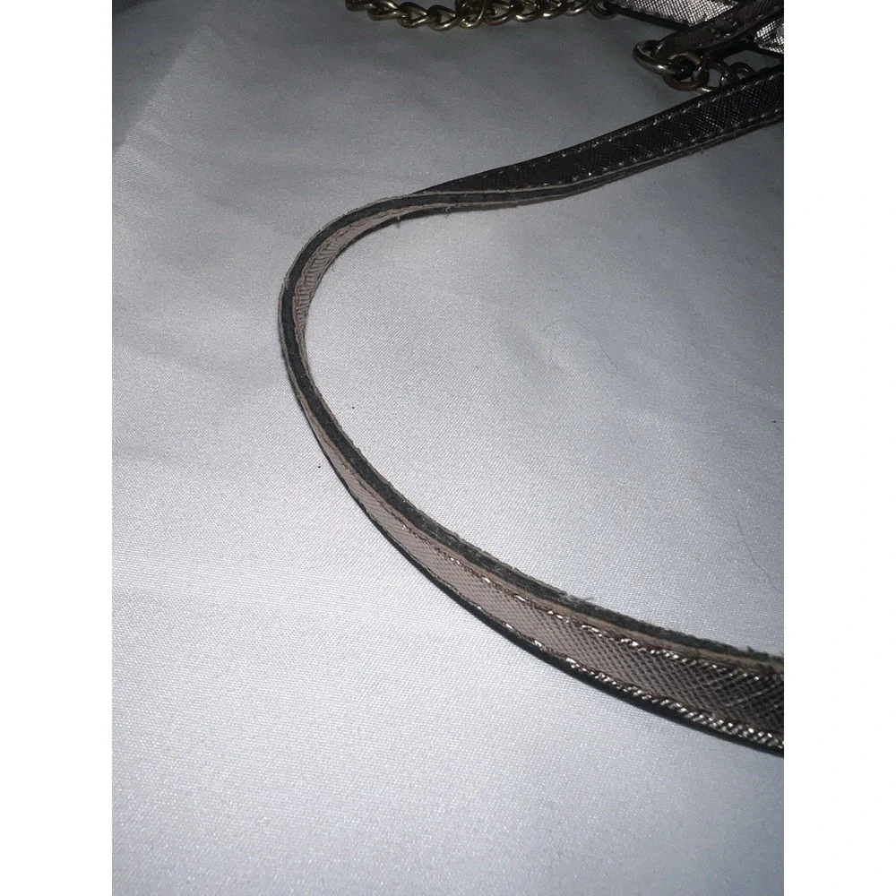 Aldo Crossbody Purse Metallic Rose Gold Handbag Faux Leather Strap